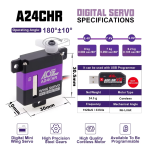 Original AGFRC A24CHR Coreless Motor 2BB 10mm 8KG Torque 0.08Sec Speed 2S HV Mini Digital RC for Wing Glider